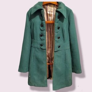 GREEN WINTER COAT VINTAGE CORDUROY